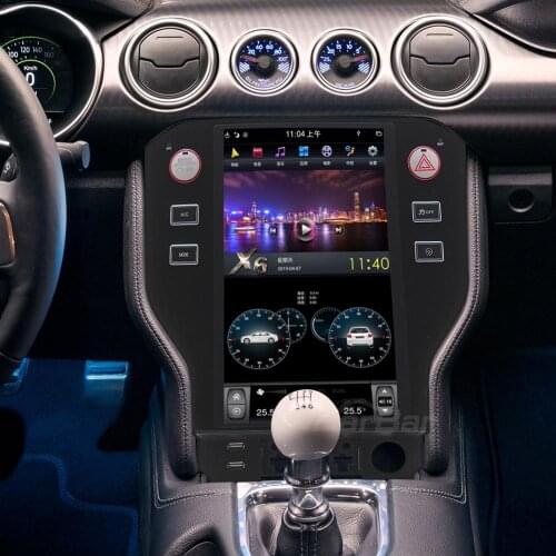 Carbar 11.8" Tesla Style Vertical Screen Android 9.0 Car DVD GPS Radio Stereo Audio Multimedia Player For Ford Mustang 2013-2020