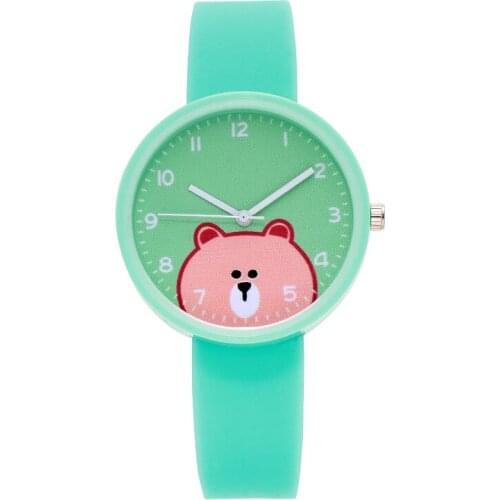 Watches Boys Girls Cute lovely Cartoon Bear Silicone Childrens Watch Women Ladies Quartz Wristwatches Gifts Clock Reloj