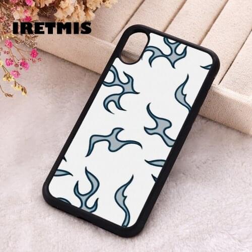 Iretmis 5 5S SE 2020 phone cover cases for iphone 6 6S 7 8 Plus X Xs Max XR 11 12 MINI Pro Soft Silicone TPU Aqua Flames