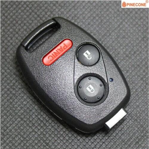 PINECONE for Honda Accord Civic Crv Cr-v Odyssey Pilot Car Key Case 2+1 Button Not Cut Blade Replace Remote Car Key Shell Pad A