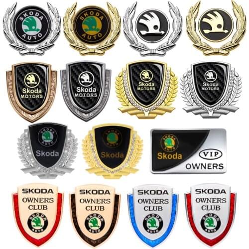 Car Decor Sticker for Skoda Rapid Kodiaq Fabia GT Kodiak Octavia Yeti Karoq Superb 2 Kamiq Trunk Badge Side Emblem Window Decal