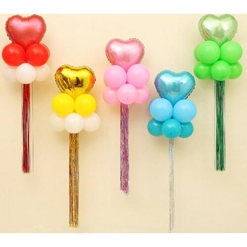 10pcs Party Backdrop Curtains Glitter Gold Tinsel Fringe Foil Birthday Wedding Anniversary balloon Decoration Accessories10cm*1m