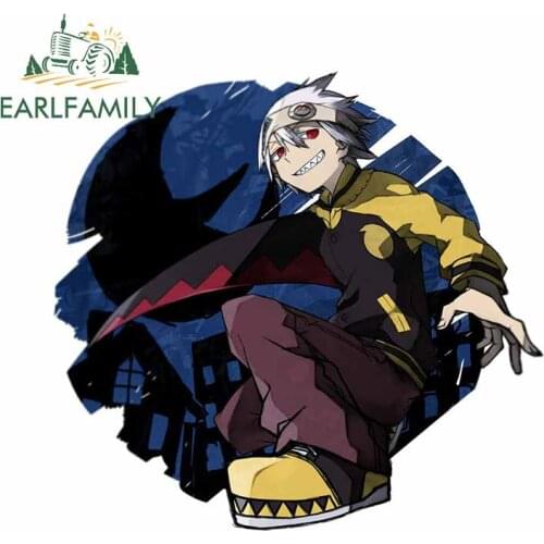 EARLFAMILY 13cm x 12.2cm for Soul Eater Car Stickers Refrigerator RV Windshield Surfboard Decal VAN Motorcycle Car Assessoires