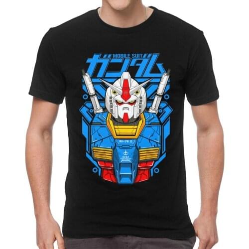 The First Gundam RX 78 T-Shirts Men Graphic T Shirt Short Sleeve Japan Anime Mech Robot Manga Mecha Gunpla Tshirt Cotton Tee Top