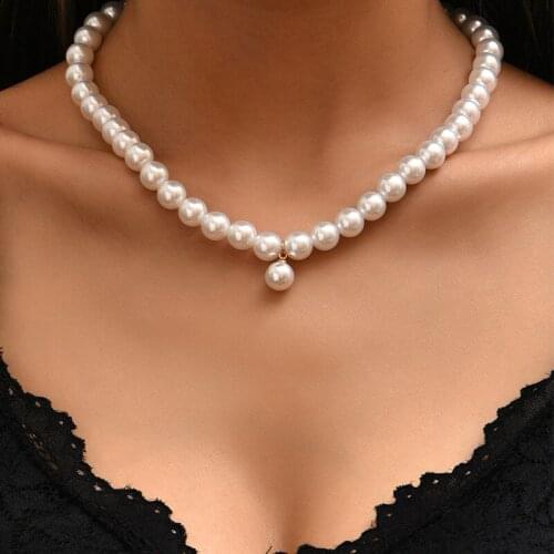 Fashion Imitation Pearl Choker Necklace for Women Sweet Party Wedding Necklace Jewelry Gifts