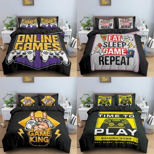 Gamepad Bedding Set for Kids Boys Video Game Comforter Cover Gamer Duvet Cover Kids bedding Set Gamer Bedding Set