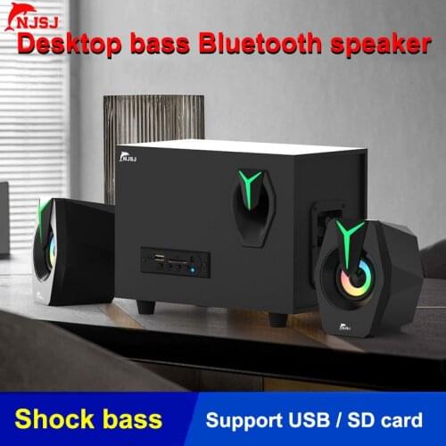NJSJ Computer Speaker USB Wired Speakers 3D Stereo Sound Surround Loudspeaker For PC Laptop Notebook Blue tooth Loudspeakers