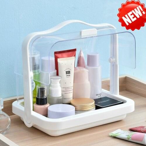 Cosmetic storage box Transparent window dustproof desktop skin care products lipstick box mask storage cosmetic case