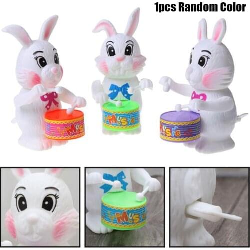 Rabbit Clockwork Percussion Drum Toys Educational Cute Gifts for Children Kids BM88