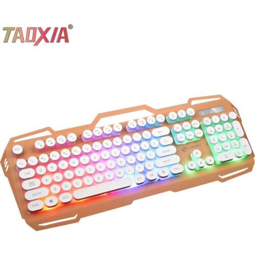 Metal Backlight Ancient Game Large Keyboard Robot Hand Light-emitting Keyboard Computer Peripheral USB General Durable Keyboard