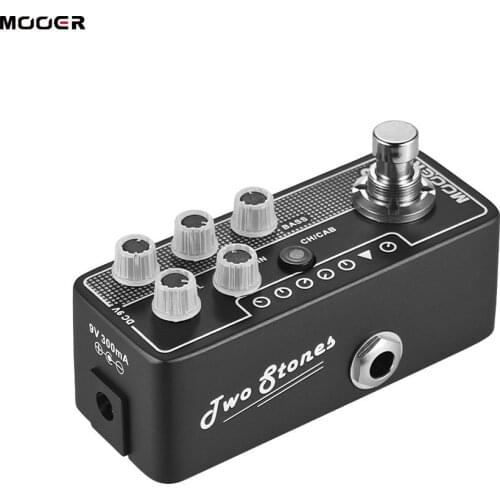 MOOER MICRO PREAMP Series 010 Two Stone Modern Classic Digital Preamp Preamplifier Guitar Effect Pedal True Bypass