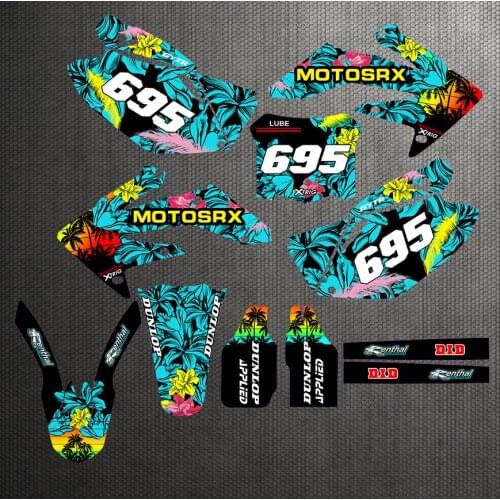 Free customized Motocross CRF 250R 3M Stickers Decals Graphics kits For HONDA CRF250R CRF250 2004 2005 2006 2007 2008 2009