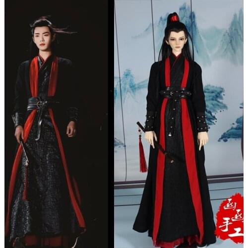 The Untamed Wei Wuxian Xiao Zhan Jumping Suit BJD Clothes Custom Made 70cm 1/3 1/4 Male Boy bjd Chinese Costume Doll Accessories