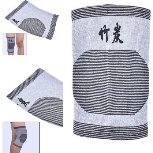 2019 New Elastic Knee Braces Pads Breathable Bamboo Charcoal Knee Basketball Support Brace Pad Sport Accessories Drop Shipping