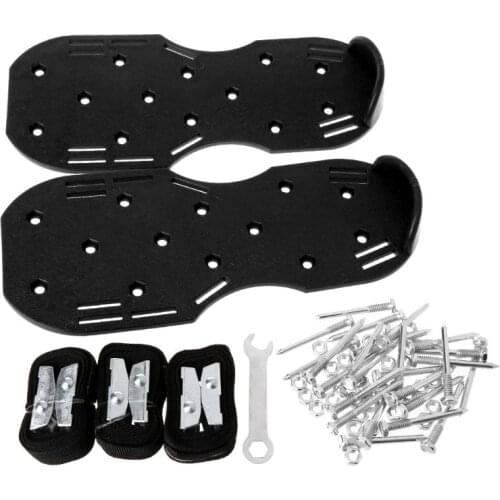 A Pair Lawn Aerator Shoes Sandals Grass Spikes Nail Cultivator Yard Garden Tool 203F