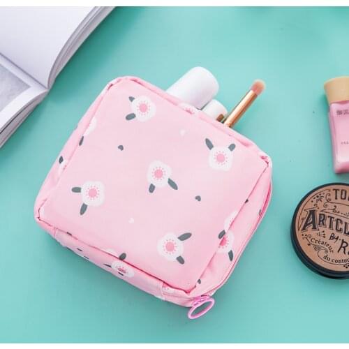 Portable Lady Girl Large Capacity Sanitary Napkin Bag Travel Accessories Towel Storage Bag Wallet Cosmetic Bag Storage Bag