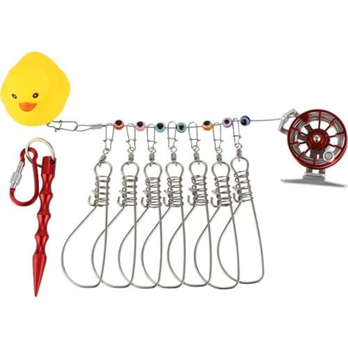 Portable Adjustable Fish Stringer with Reel Steel Wire Multifunctional Stainless Steel Fish Lock ALS88