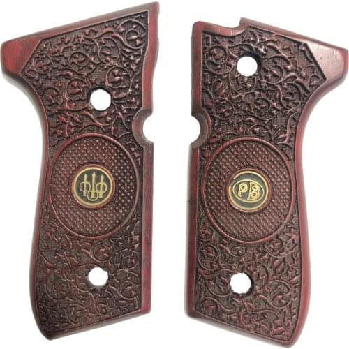 Beretta F92 Yavuz 16 Metal Beretta With Logo Laser Cut Red Wooden Grip