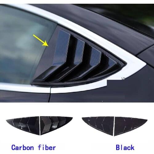 High Quality Rear Triangle shutter For Tesla Model 3 Model3 2018- 2021 Tail Side Triangle Wing Window Bezel Trim cover frame