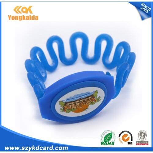 YongKaiDa wholesale 13.56mhz rfid ISO 14443 fudan S50 m1k ABS waterproof RFID Wristband/Bracelet