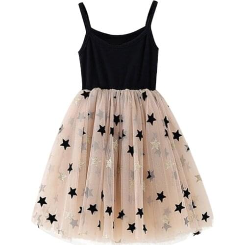 Yellow Girls Dress Pentagram Princess Dress Brand Girl Clothes Children Clothing Party Costume Vestidos Kids Dresses For Girls