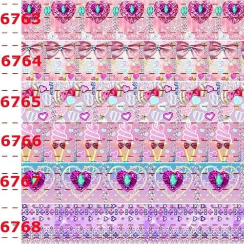 10yards -different sizes -purple crystal ribbon pattern printed Grosgrain ribbon