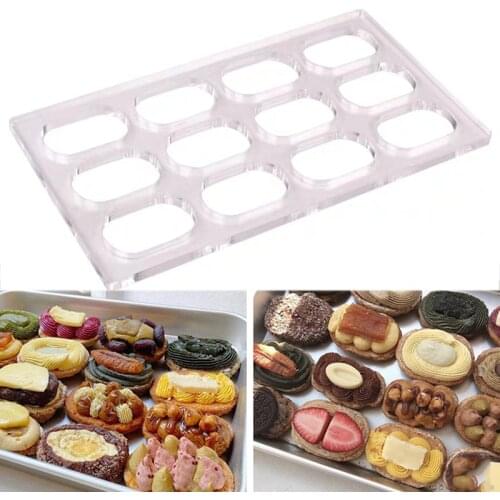 12 Cavity Oval Shaped Dacquoise Mould French Dessert Macaron Mold Bakeware Clear Polycarbonate Dakovaz Mould Round Heart Shape