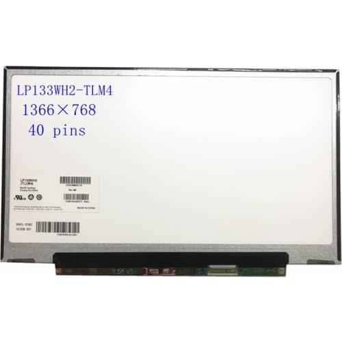 13.3" inch Lcd Screen Display LP133WH2-TLM4 LP133WH2-TLL4 LTN133AT25 HD 1366*768 40 pins Panel Matrix Replacement