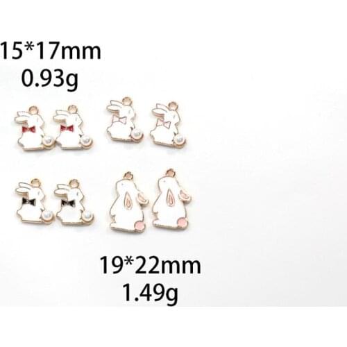 20pcs DIY Fashion Charm Gift Enamels Smiley White Cloud Alloy Pendant Making Hair Bracelet Necklace Earrings Jewelry Accessories