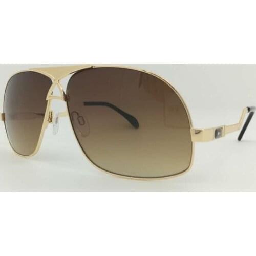 Deliveried full gold frame sunglasses men women brand designer eyewear vintage lens retro frames luxury glasses