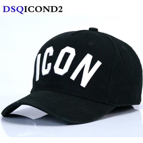 DSQICOND2 Brand DSQ Casquette Hats Solid Pattern Hats Letters ICON Casquette Dad Hip Hop Baseball Cap Snapback Cap for Man Woman