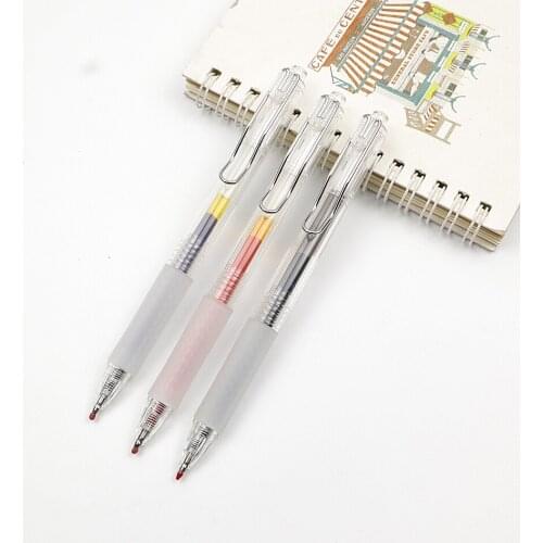 Push Type Gel Pen 0.5mm Black/Red/Blue ink New Quality Concise Neutral Pen Writing Smooth Office School Stationery Supplies