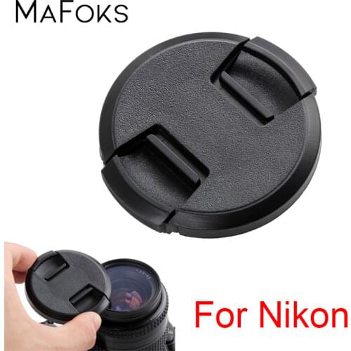 Lens Cap 49 52 55 58 62 67 72 77 82 mm Center Pinch Snap-on Cap Cover for Nikon Lens