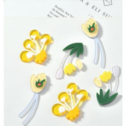 Min order 20pcs/lot cartoon splice flowers shape acrylic beads diy jewelry earring/garment accessory