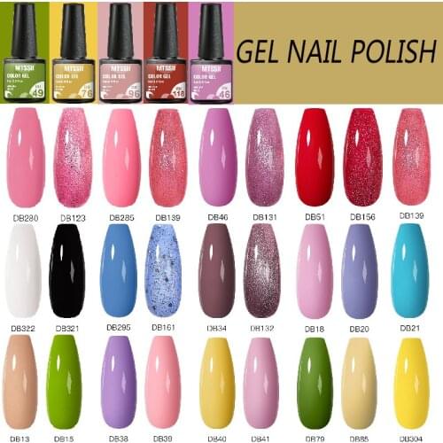 Mtssii Gel Polish Set Manicure for Nails Semi Permanent Vernis top coat UV LED Gel Varnish Soak Off Nail Art Gel Nail Polish