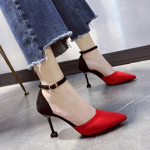 New Women Fashion Sexy High Heels Pointed Pumps Ladies Single Shoes Woman Shoe Night Club Female Shoes Big Plus Size U14-76