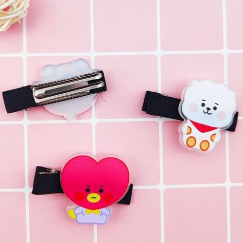 New Girls Cute Cartoon Hair Clips Pink Card Issuing Girls Hairpin Headdress Barrette Hair Clips Hair Accessories kids gift