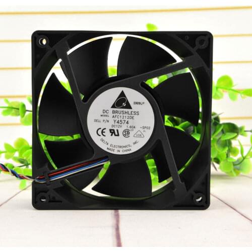 Original for Delta AFC1212DE 120 * 120 * 38mm 12cm DC 12V 1.6A PWM 4-wire thermostat inverter server cooling fan