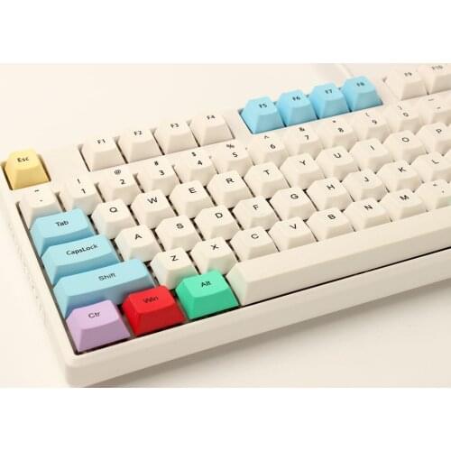 Original Height PBT Hot Liter Gap Gauge Color Key Cap MX Crossed Chrysanthemum 104 Key Engraved Radium Carving Large Carbon