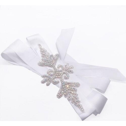 Bridal Girdle Manual Belts European American Luxury Rhinestone Belts Bride Wedding Dress Accessories Bead Wedding Dress Sash B20