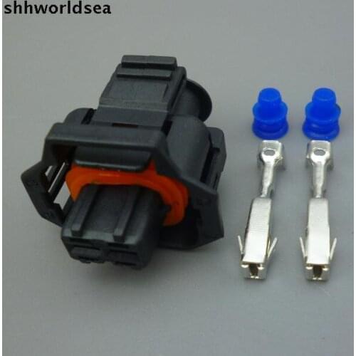 Shhworldsea 2PIN 3.5mm Car auto Diesel Injector female Plug Connector for Vauxhall VECTRA 1.9 CDTI /Ford/Peugeot/Citroen/Renault