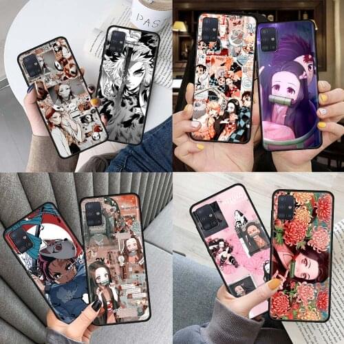 Demon Slayer Anime Silicone Case for Samsung S20 FE S21 S10 S9 Plus S8 for Galaxy Note 20 Ultra 10 Lite 9 Soft Phone Cover