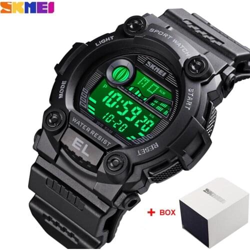 SKMEI Sports Digital Watch Men Electronic LED Chronograph Male With Box Clock Fashion Waterproof Wristwatches Relogio Masculino