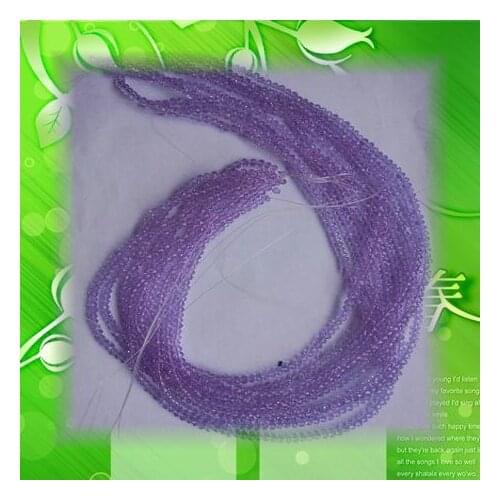 3mm 4mm Lilac Colour Crysatl Faceted Rondelle Glass Crystal Beads spacer Bracelet jewelry making
