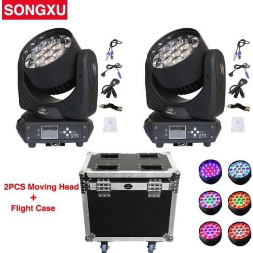 19x15W RGBW 4in1 LED Zoom Moving Head Light Wash Light With Flight Case Professional DJ Nightclub Disco Party Light/SX-MH1915A