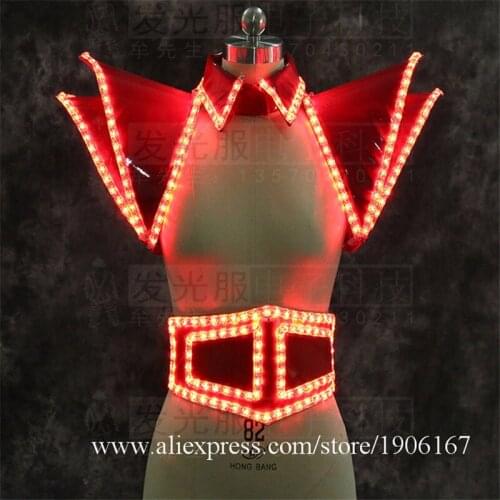 LED Luminous Sexy Lady Dress Illuminated Led Light Up Ballroom Dance Clothes Led Stage Props Christmas Party Event Clothing