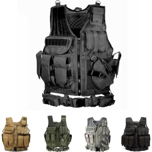 Tactical Vest Multi-pocket Army CS Hunting Vest Camping Hiking Accessories Military Body Armor Sports Wear Molle