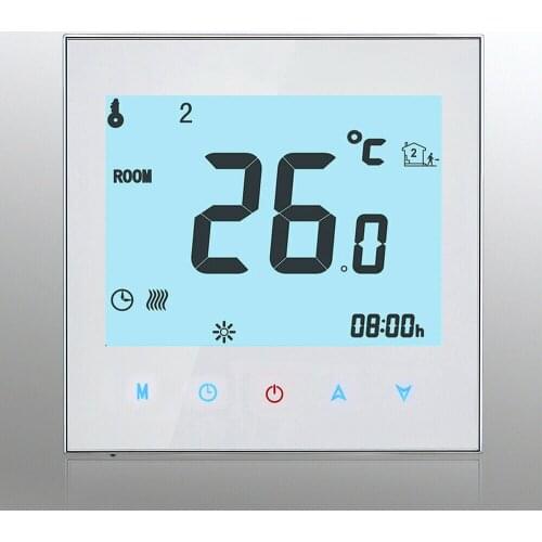 Floor Heating Thermostat LCD Display With Touch Button Weekly Programmable Electric Digital Floor Heating Room Air Thermostat