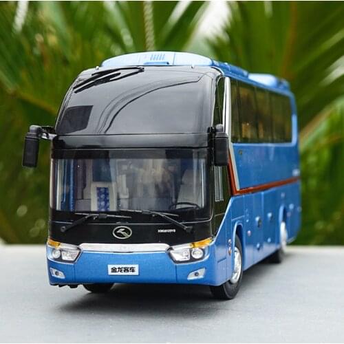 Top quality classic 1:38 Xiamen Gold Dragon Longwei Alloy Bus Model with small gift