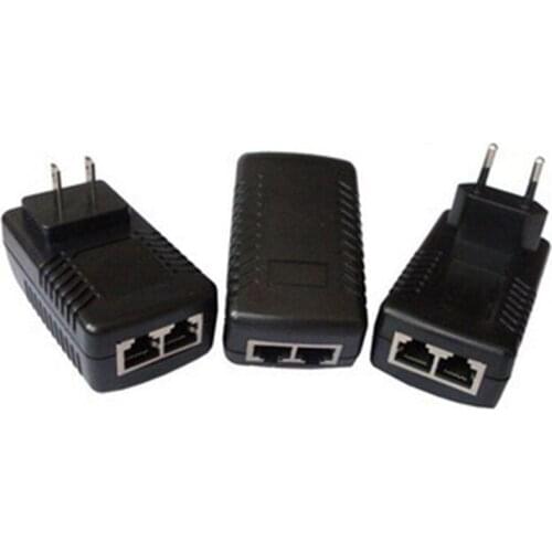 High Quality DC 48V 0.5A Wall Plug POE Injector Ethernet Adapter IP Phone / Camera Power Supply EU or US plug